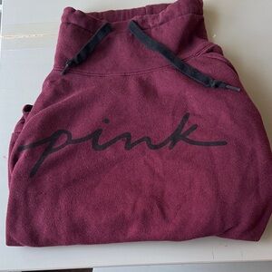 PINK Victoria's Secret Burgundy Cowl Neck Sweatshirt